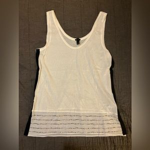 Ivory, embellished tank top; jcrew